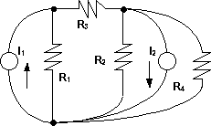 Esquema de un circuito con fuentes de corriente