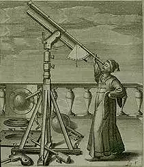 Retrato de Galileo y sus observaciones
