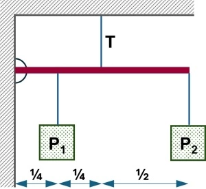 Esquema de los cuerpos y las tensiones