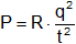 Fórmula de potencia eléctrica en función de la carga eléctrica y la resistencia