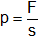 Fórmula de la presión en función de la fuerza y la superficie