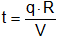 Fórmula del tiempo en función de la carga eléctrica y la resistencia
